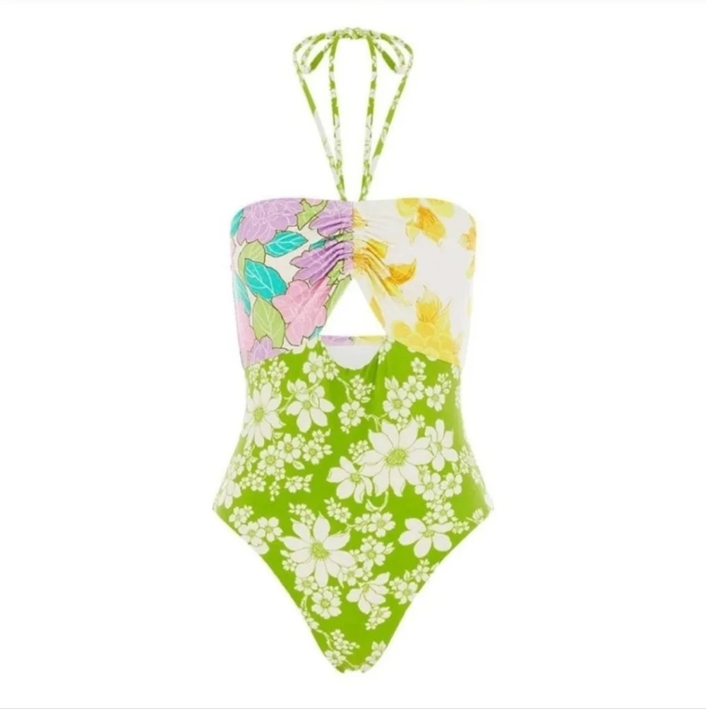 ALEMAIS Elora Ruched One Piece Swimsuit Small $240